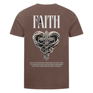Faith love Shirt Backprint Braun