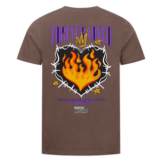 Forever loved Shirt Backprint Braun