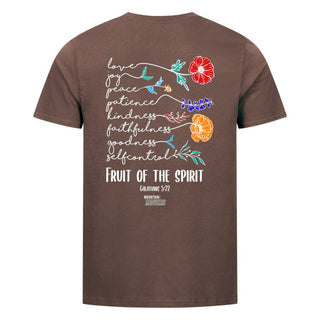 Fruit of the Spirit Flowers Shirt BackPrint Braun