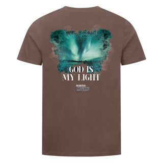 God is my light Shirt Backprint Braun