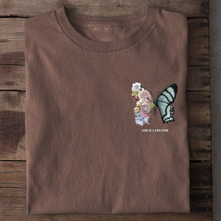 God is a Creator Shirt Braun