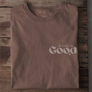God is good retro taupe Shirt Braun