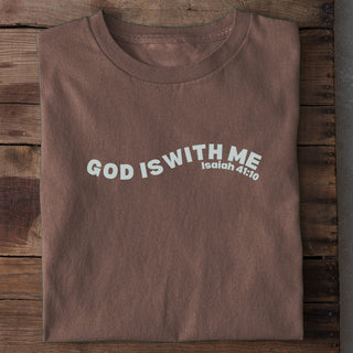 God is with me T-Shirt Braun