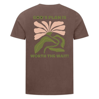 Gods Plan worth Shirt Backprint Braun