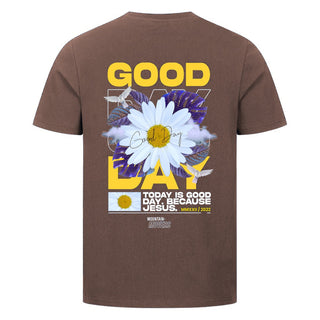 Good Day Shirt Backprint Braun