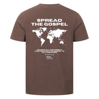 Gospel Streetwear Shirt Backprint Braun