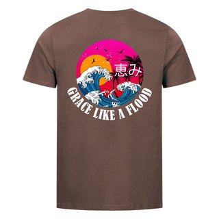 Grace like a Flood T-Shirt BackPrint Braun