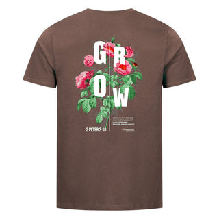 Grow Flower Shirt BackPrint Braun