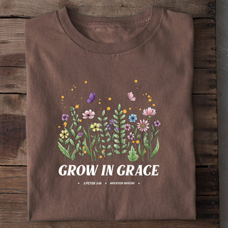 Grow in Grace Shirt Braun