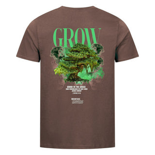 Grow Streetwear Unisex Shirt BackPrint Braun