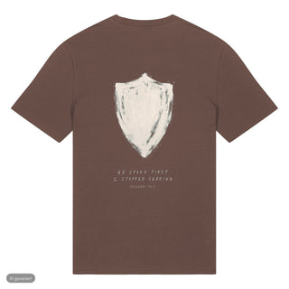 He Spoke First Sprüche 30:5 T-Shirt Front & Backprint Braun