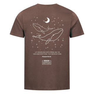 Heaven and earth praise him Shirt Backprint Braun