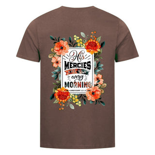His Mercies are new Shirt BackPrint Braun
