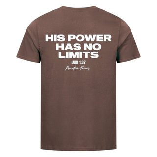 HIS POWER Shirt Backprint Braun