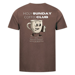 Holy Sunday Coffee Club Shirt BackPrint Braun