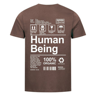 Human Being Shirt BackPrint Braun