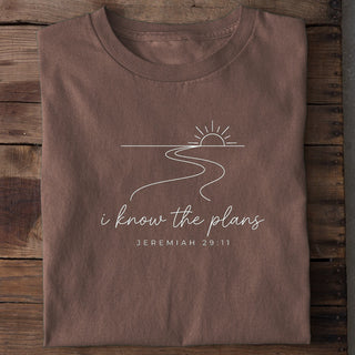 I Know The Plans Lineart Unisex T-Shirt Braun