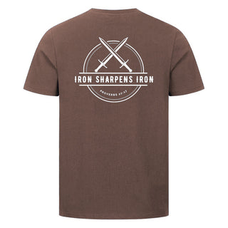 Iron sharpens iron Shirt Backprint Braun