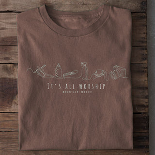 It´s all worship Shirt Braun