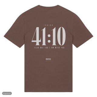 Jesaja 41:10 T-Shirt Front & Backprint Braun