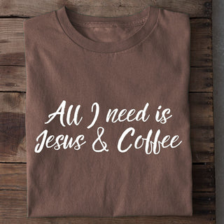 Jesus and Coffee Shirt Braun