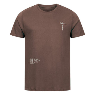 Jesus Cross Front Shirt Braun