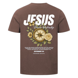 Jesus Divine Flower Shirt BackPrint Braun