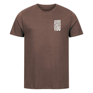 Jesus loves you Shirt Braun