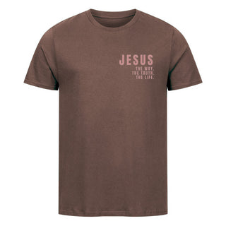 Jesus Pink Letters Shirt Braun