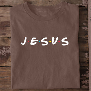 Jesus Dots Shirt Braun