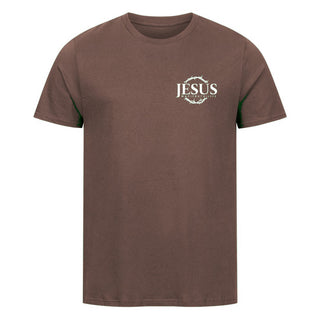 Jesus Way Truth Life Shirt Front - und BackPrint Braun