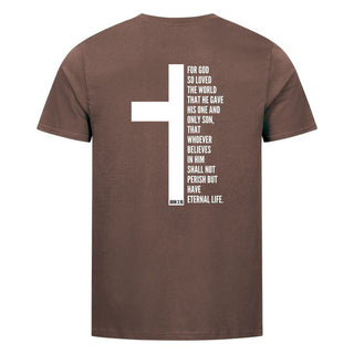 John 3:16 Shirt Backprint Braun