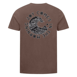 Joy comes in the morning Shirt Backprint Braun