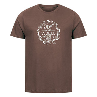 Joy to the World Circle Christmas Shirt Braun