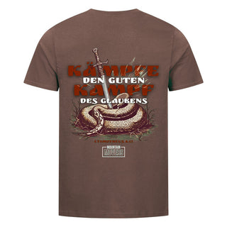 Kämpfe den guten Kampf Shirt BackPrint Braun