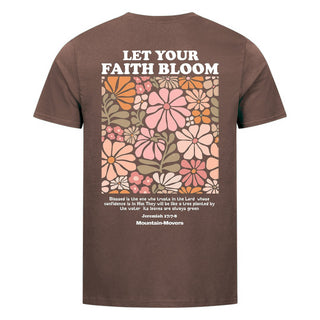 Let Your Faith Bloom and Fly Shirt Backprint Braun