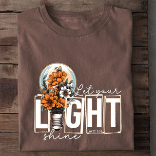 Let your Light shine Shirt Braun