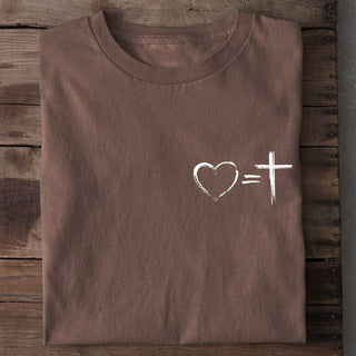 Love = Cross Shirt Braun