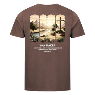Way Maker in the Wilderness Shirt Backprint Braun