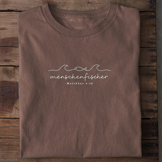 Menschenfischer Matthäus 4:19 T-Shirt Braun