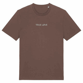 True Love minimalistic Shirt Braun