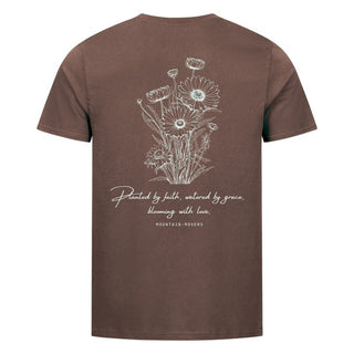 Planted by faith Shirt Backprint Braun