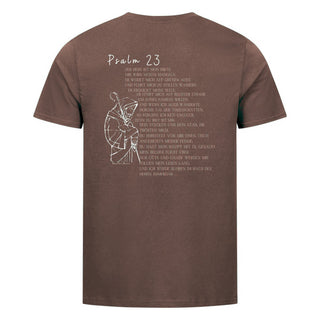 Psalm 23 text Shirt Backprint Braun
