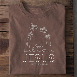 Rest Lineart T-Shirt Braun