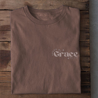 Saved by grace retro taupe Shirt Braun