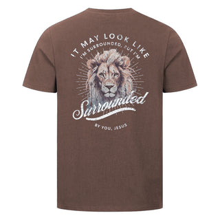 Surrounded by you Shirt Backprint Braun