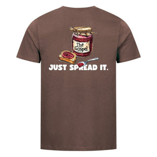 Just spread it (Gospel) Shirt BackPrint Braun