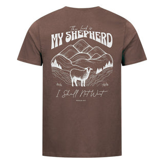 The Lord is My Shepherd Shirt Backprint Braun
