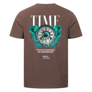Time Streetwear Shirt Backprint Braun