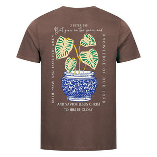 to Him be glory forever Shirt Backprint Braun